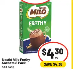 IGA Nestlé Milo Frothy Sachets offer