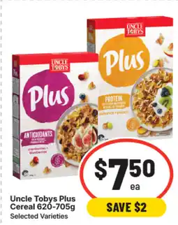 IGA Uncle Tobys Plus Cereal offer