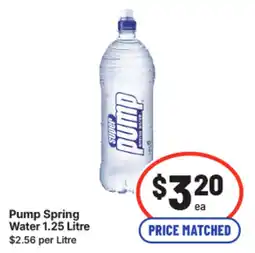 IGA Pump spring water offer
