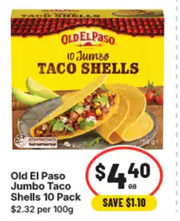 IGA Old el paso jumbo taco shells offer
