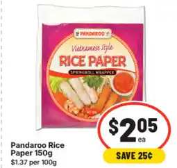 IGA Pandaroo rice paper offer