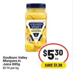 IGA Goulburn valley mangoes in juice offer
