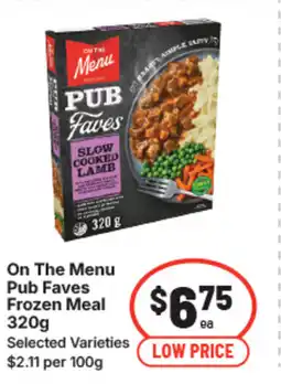 IGA On the menu pub faves frozen meal offer
