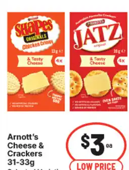 IGA Arnott's cheese & crackers offer
