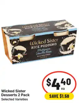 IGA Wicked sister desserts offer