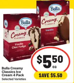 IGA Bulla creamy classics ice cream offer
