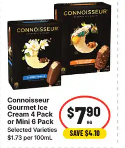 IGA Connoisseur gourmet ice cream or Mini offer
