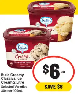 IGA Bulla creamy classics ice cream offer