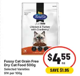IGA Fussy cat grain free dry cat food offer
