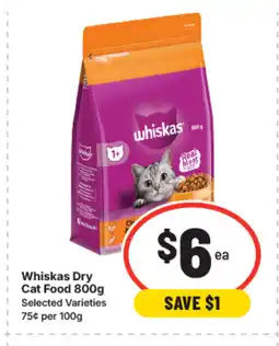 IGA Whiskas Dry Cat Food offer