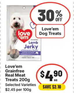 IGA Love'em grainfree real meat treats offer