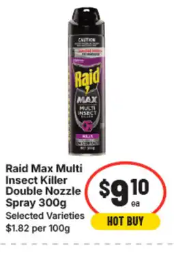 IGA Raid max multi insect double nozzle spray offer