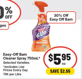 IGA Easy-off bam cleaner spray offer