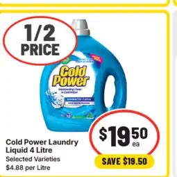 IGA Cold power laundry liquid offer