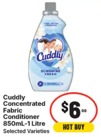 IGA Cuddly concentrated fabric conditioner offer