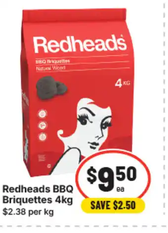 IGA Redheads BBQ Briquettes offer