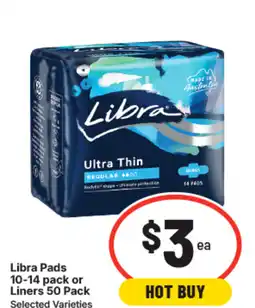 IGA Libra Pads or Liners offer