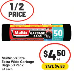 IGA Multix extra wide garbage bags offer