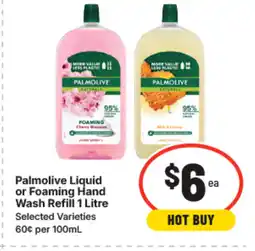 IGA Palmolive liquid or foaming hand wash refill offer