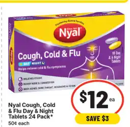 IGA Nyal cough, cold & flu day & night tablets offer