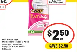 IGA BIC Twin Lady Disposable Razor offer