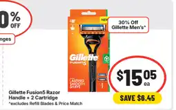 IGA Gillette Fusion5 Razor Handle + 2 Cartridge offer