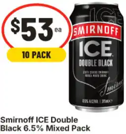 IGA Smirnoff ice double black mixed pack offer