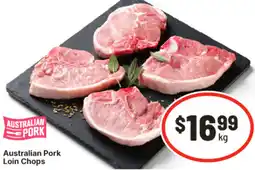 IGA Australian Pork Loin Chops offer