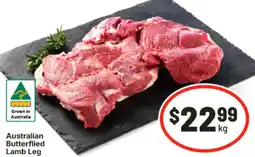 IGA Australian Butterflied Lamb Leg offer