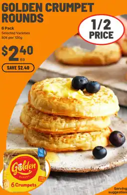 IGA Golden crumpet rounds offer