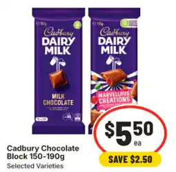 IGA Cadbury chocolate block offer