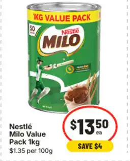 IGA Nestlé milo value pack offer