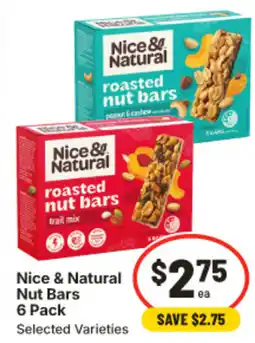 IGA Nice & Natural nut bars offer