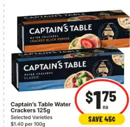 IGA Captain's Table Water Crackers offer