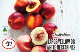 IGA Australian large yellow or white nectarines offer