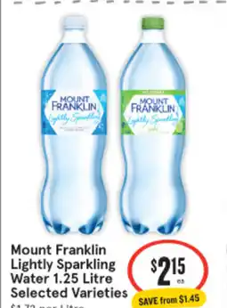 IGA Mount franklin lightly sparkling water offer