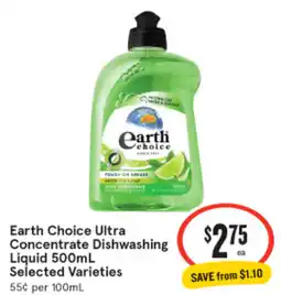 IGA Earth Choice Ultra Concentrate Dishwashing Liquid offer