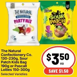 Ritchies The Natural Confectionery Co. Sour Patch Kids Bag or Pascall Lollies offer