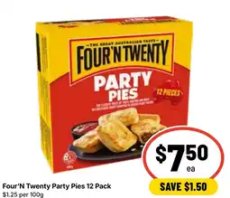 Ritchies Four'N Twenty Party Pies offer