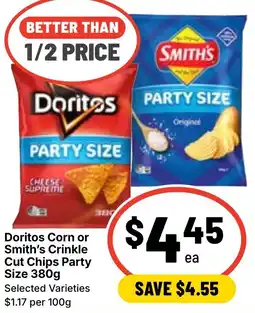 Ritchies Doritos Corn or Smith's Crinkle offer