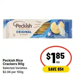 Ritchies Peckish Rice Crackers offer