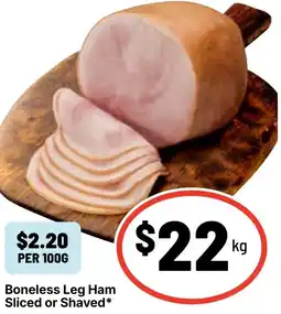 Ritchies Boneless Leg Ham Sliced or Shaved offer