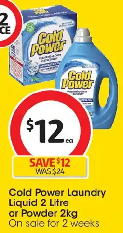 Coles Cold Power Laundry Liquid offer