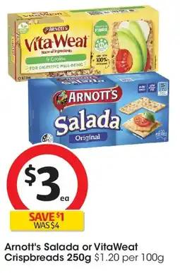 Coles Arnott's Salada or VitaWeat Crispbreads offer