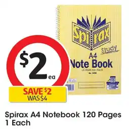 Coles Spirax A4 Notebook offer