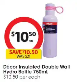 Coles Decor Insulated Double Wall Hydro Bottle offer
