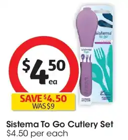 Coles Sistema To Go Cutlery Set offer