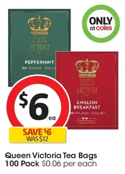 Coles Queen Victoria English Breakfast Tea Bags offer