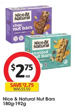 Coles Nice & Natural Nut Bars Chocolate Peanut & Almond offer