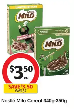 Coles Nestle Milo Whole Grain Energy & Fibre Breakfast Cereal offer